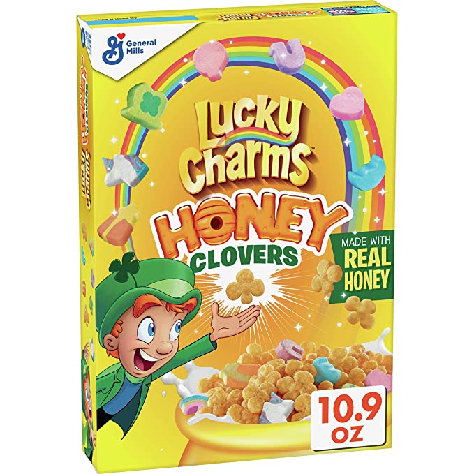 Lucky Charms Honey Clovers Breakfast Cereal, 10.9 oz - 016000162648