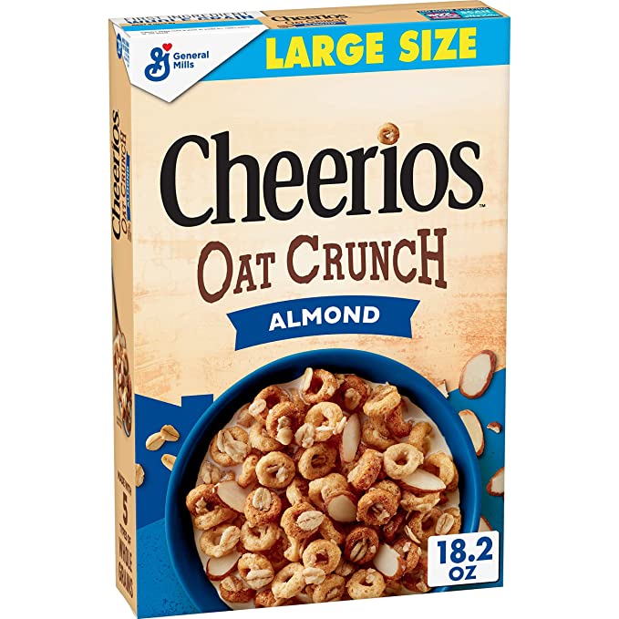 Cheerios Oat Crunch Almond Breakfast Cereal, 18.2 oz - 016000168497