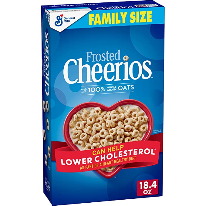  Frosted Cheerios Breakfast Cereal with Oats, Gluten Free, 18.4 oz - 016000169142