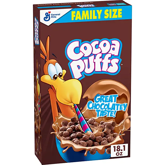  Cocoa Puffs, Chocolate Breakfast Cereal with Whole Grains, 18.1 oz  - 016000169395