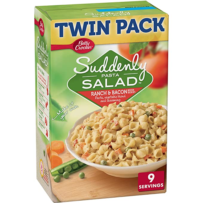 Betty Crocker Suddenly Pasta Salad, Ranch & Bacon, Twin Pack, 15 oz - 016000169456
