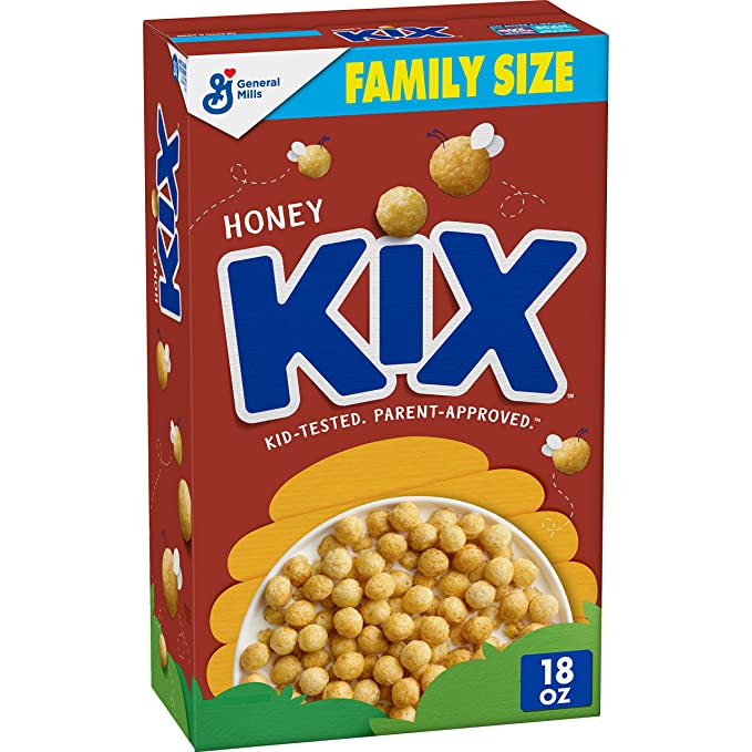  Honey Kix, Whole Grain Breakfast Cereal, Crispy Corn Puffs, 18 oz - 016000169623