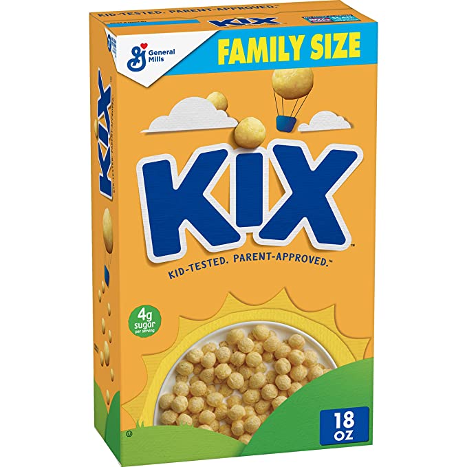  Kix, Whole Grain Breakfast Cereal, Crispy Corn Puffs, 18 oz - 016000171046