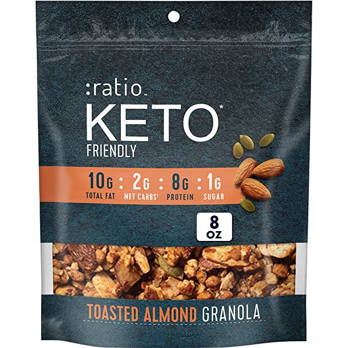 ratio KETO Friendly Granola Pouch, Toasted Almond, 8 oz - 016000171558