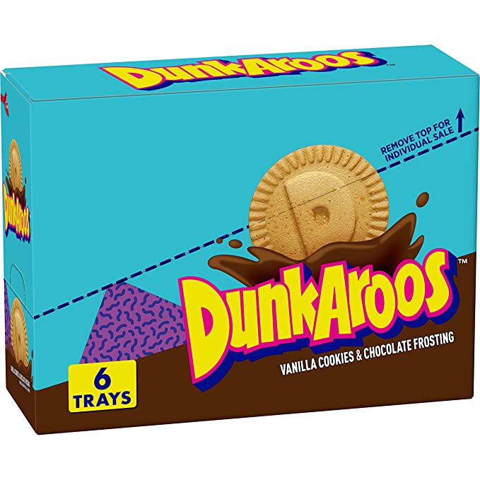  Dunkaroos, Vanilla Cookies and Chocolate Frosting, 9 oz, 6 ct  - 016000172722