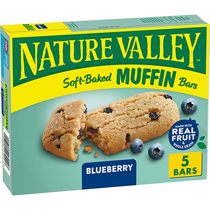 Nature Valley Soft-Baked Muffin Bars Blueberry, 6.2 oz, 5 ct - 016000179448