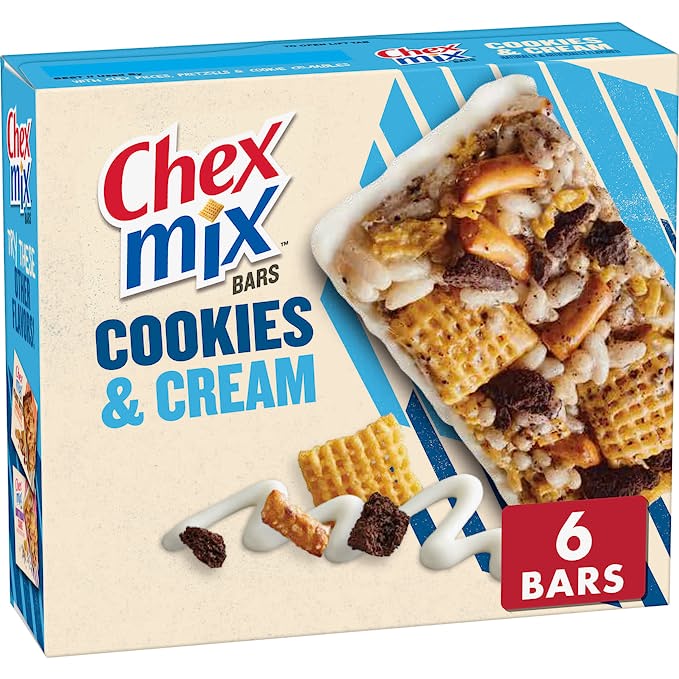 Chex Mix Treat Bars, Cookies & Cream, 6 ct - 016000184664