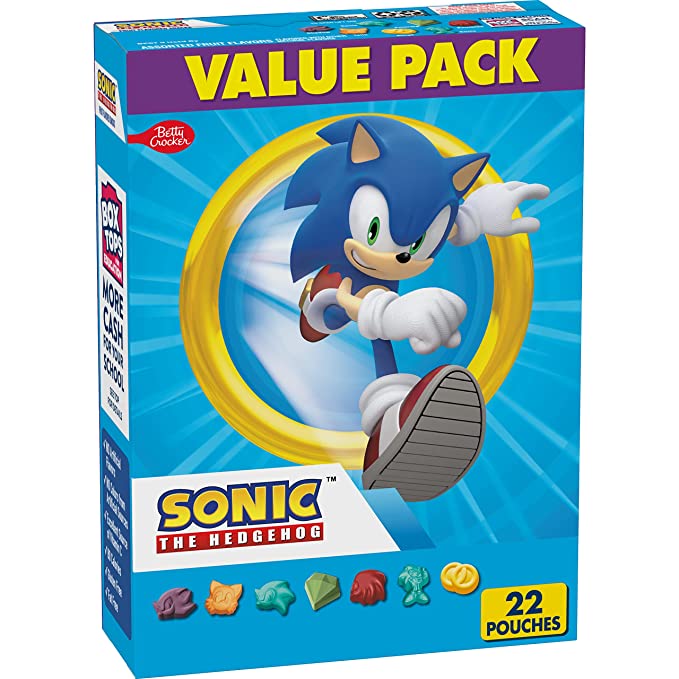  Sonic Fruit Flavored Snacks, Gummy Treat Pouches, Value Pack, 22 ct - 016000185760