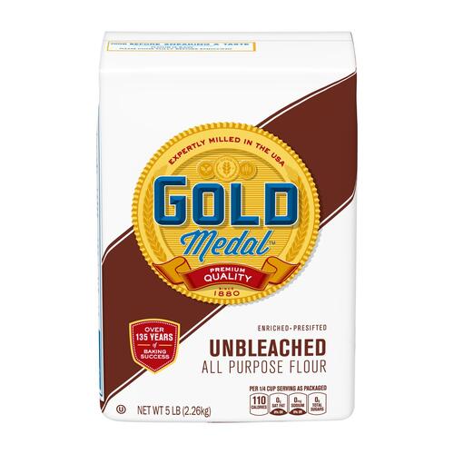 Gold Medal - Flour All Purp Unbl En - Case Of 8-5 Lb - 016000196100