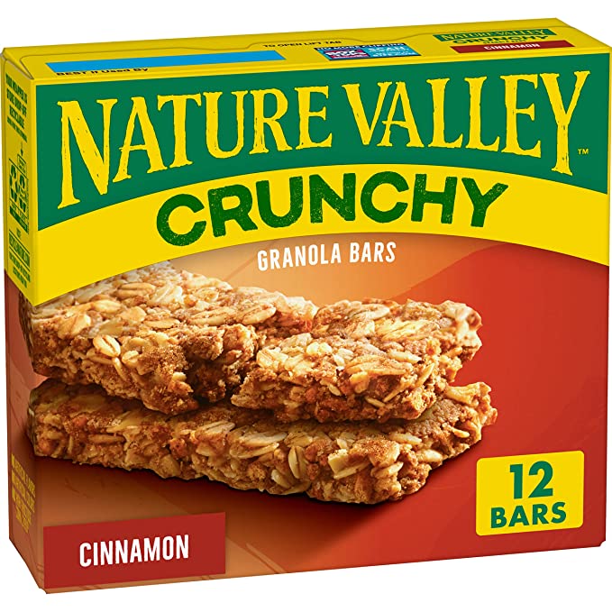  Nature Valley Granola Bars Crunchy, Cinnamon, 8.94 oz., 12 Bars - 016000264502