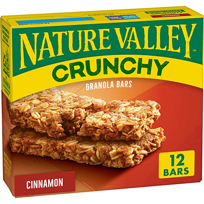 Nature Valley Granola Bars Crunchy, Cinnamon, 8.94 oz., 12 Bars - 016000264502