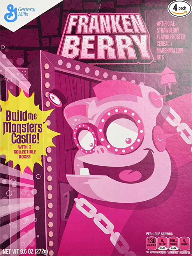 Monster Cereal, Franken Berry, 9.6-Ounce Box (Pack of 4) - 016000275829