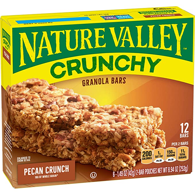  Nature Valley Granola Bars, Chrunchy, Pecan Crunch, 8.94 oz.  - 016000284159