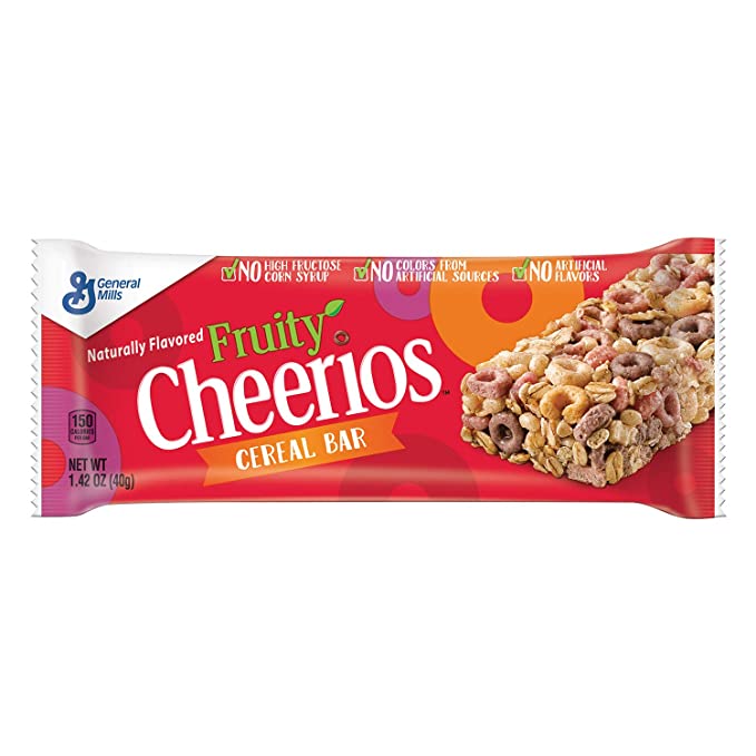 Fruity Cheerios Cereal Bar, 1.42 Oz (Pack of 96) - 016000319127