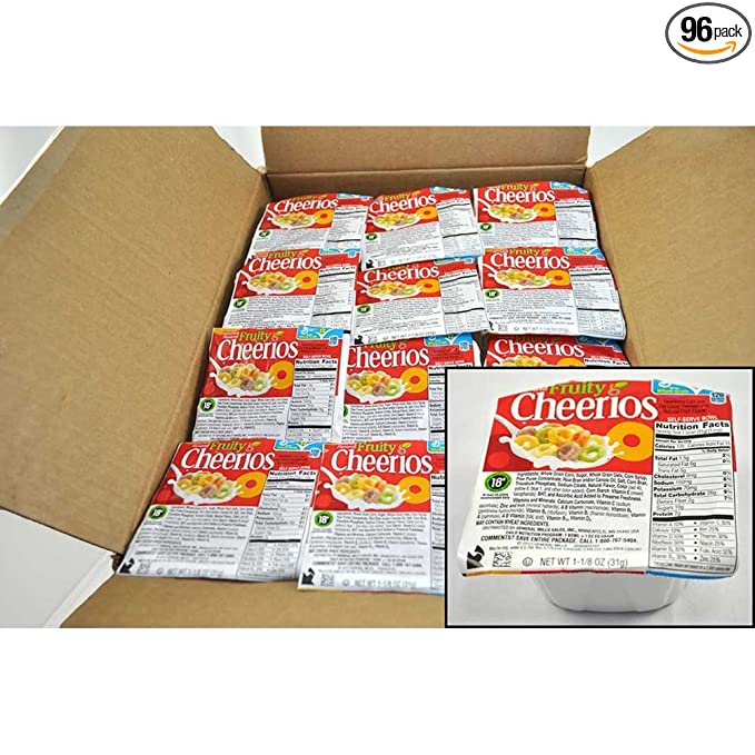 Fruity Cheerios® Bowlpak Cereal 96 1.125oz Bowls - 016000319165