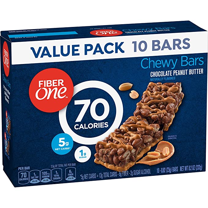 Fiber One, Chewy Bars, Chocolate Peanut Butter, Chocolate Peanut Butter - 016000420250