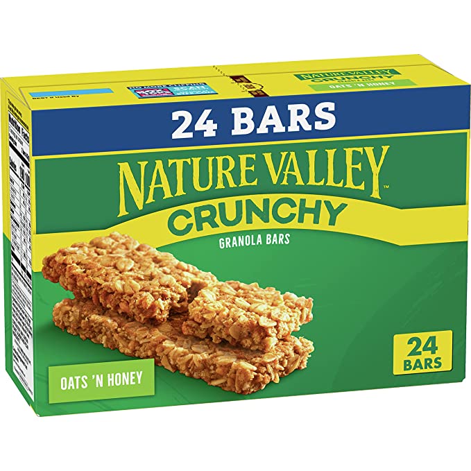  Nature Valley Crunchy Granola Bars, Oats 'n Honey, 17.88 oz, 12 ct, 24 bars  - 016000431010