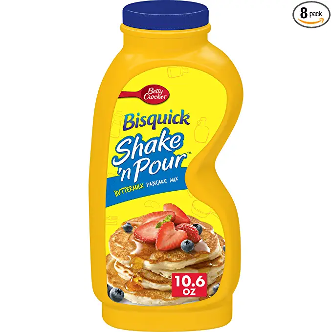 Betty Crocker Bisquick Shake 'n Pour Buttermilk Pancake Mix, 10.6 oz. (Pack of 8) - 016000438958