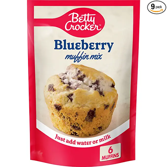 Betty Crocker Ready to Bake Blueberry Muffin Mix, 6.5 oz (Pack of 9) - 016000452763