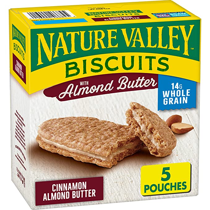  Nature Valley Biscuit Sandwiches, Almond Butter, 1.35 oz, 5 ct - 016000466845