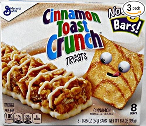  Cinnamon Toast Crunch Treats 8 - 0.85OZ Bars(Pack of 3) - 016000467583