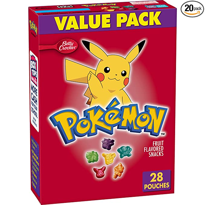 Pokemon Fruit Flavored Snacks, Assorted Fruit Flavors - 016000495357