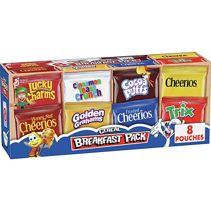 Breakfast Pack Cereal Multi-Pack With 8 Varieties, 9.14 oz - 016000877009