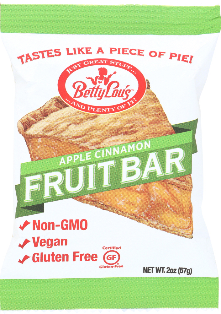 BETTY LOUS: Apple Cinnamon Fruit Bar, 2 oz - 0016073521458