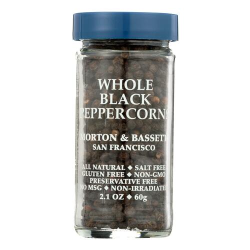 Morton And Bassett Seasoning - Peppercorns - Whole - Black - 2.1 Oz - Case Of 3 - whole