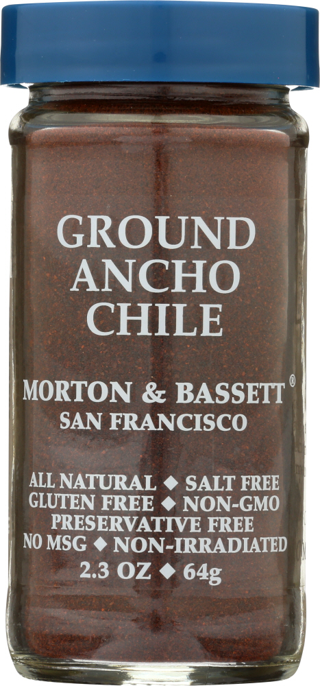 MORTON & BASSETT: Ground Ancho Chili Powder, 2.3 oz - 0016291441897