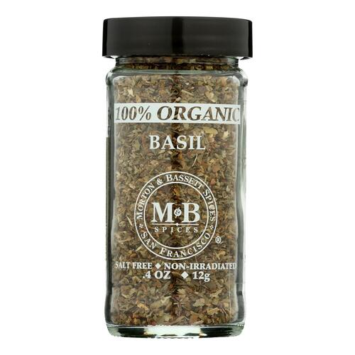 Morton And Bassett 100% Organic Seasoning - Basil - .4 Oz - Case Of 3 - 016291442047