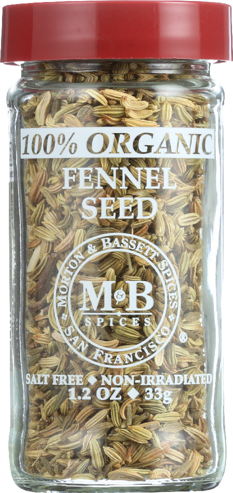 MORTON & BASSETT: Organic Fennel Seed, 1.2 Oz - 0016291442238