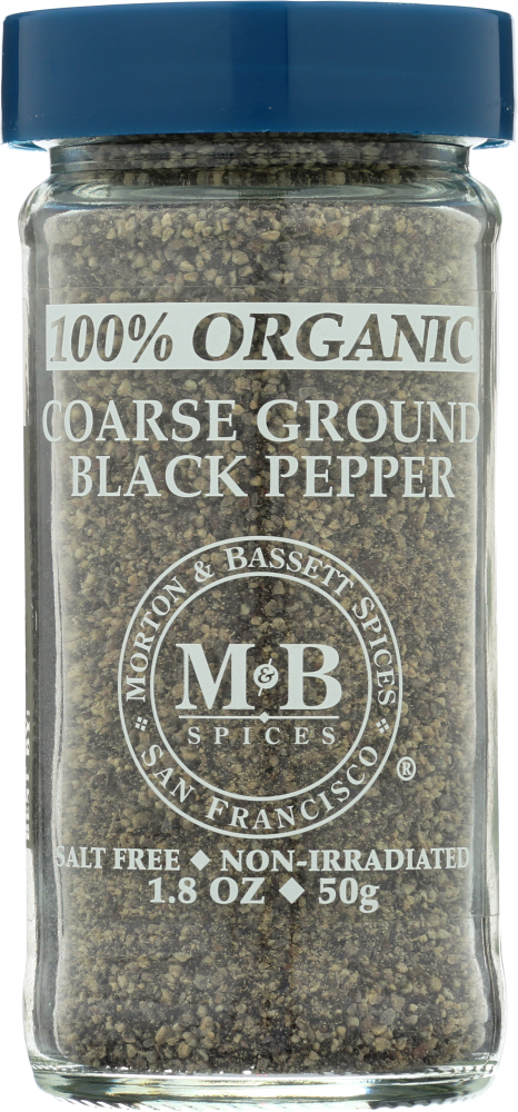 MORTON & BASSETT: Coarse Ground Black Pepper Organic, 1.8 oz - 0016291442375