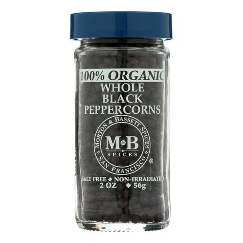 Morton And Bassett Whole Black Pepper - Black Paper - Case Of 3 - 2 Oz. - 016291442399