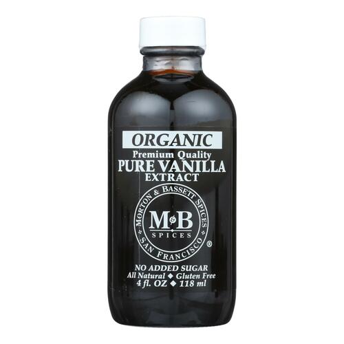MORTON & BASSETT: Organic Pure Vanilla Extract, 4 oz - 0016291442801