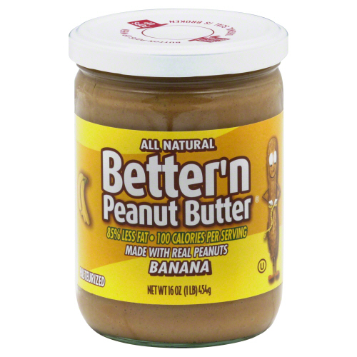 BETTER N PEANUT BUTTER: Spread Peanut Banana, 16 oz - 0016459200441