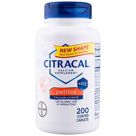 Citracal Petites Calcium Citrate With Vitamin D3 Caplets 200 Count - 016500535034