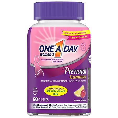 One A Day Prenatal Multivitamin Prenatal Gummies 60 Count - 016500568704