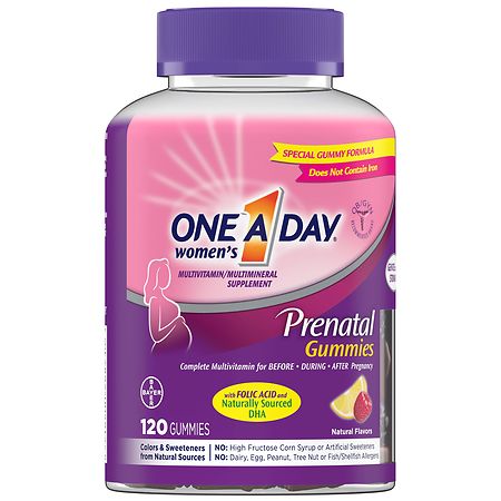 One A Day Prenatal Multivitamin Prenatal Gummy Vitamins 120 Count - 016500568711