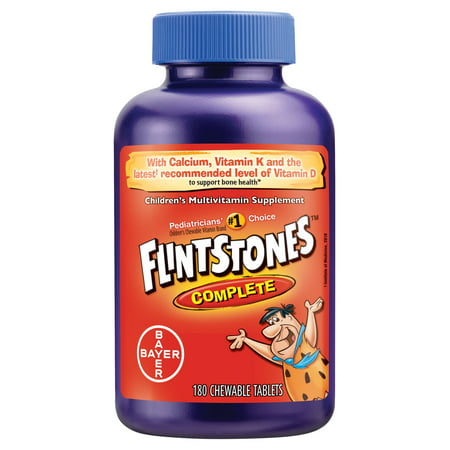 Flintstones Vitamins Chewable Kids Vitamins Complete Multivitamin for Kids and Toddlers with Iron Calcium Vitamin C Vitamin D & More 180ct - 016500576082