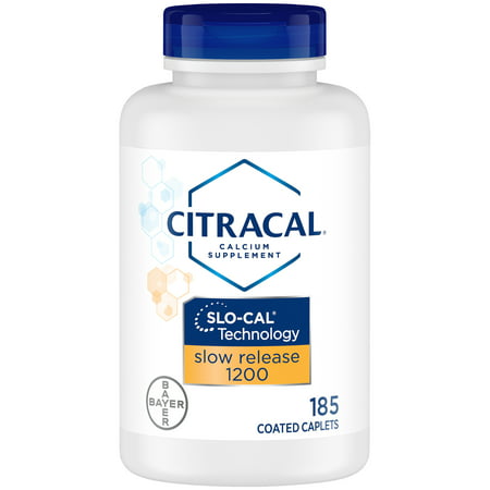 Citracal Slow Release 1200 Calcium with Vitamin D3 Caplets 185 Count - 016500582953