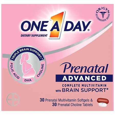 One A Day Women's Prenatal Vitamin + Choline - 30ct - 016500586579