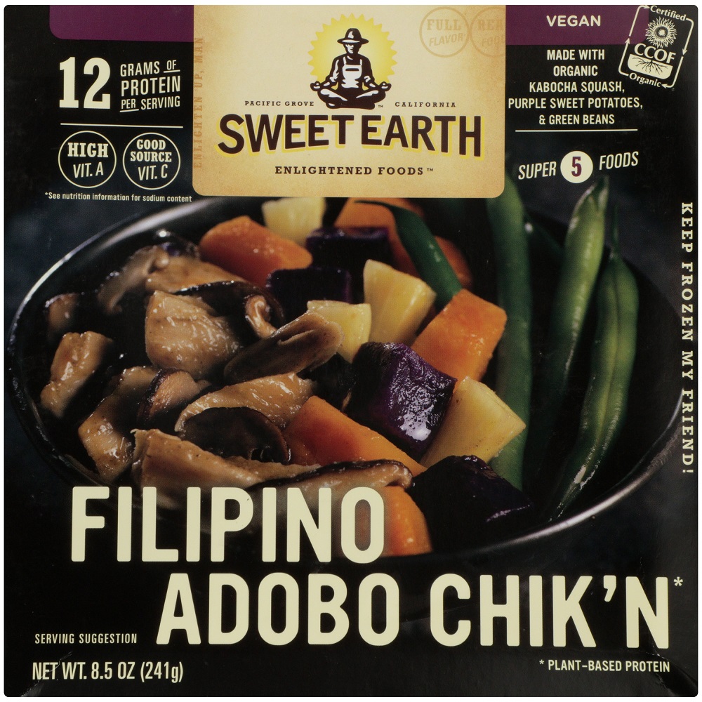 SWEET EARTH: Filipino Adobo Chik’n Entree, 8.5 oz - 0016741000889