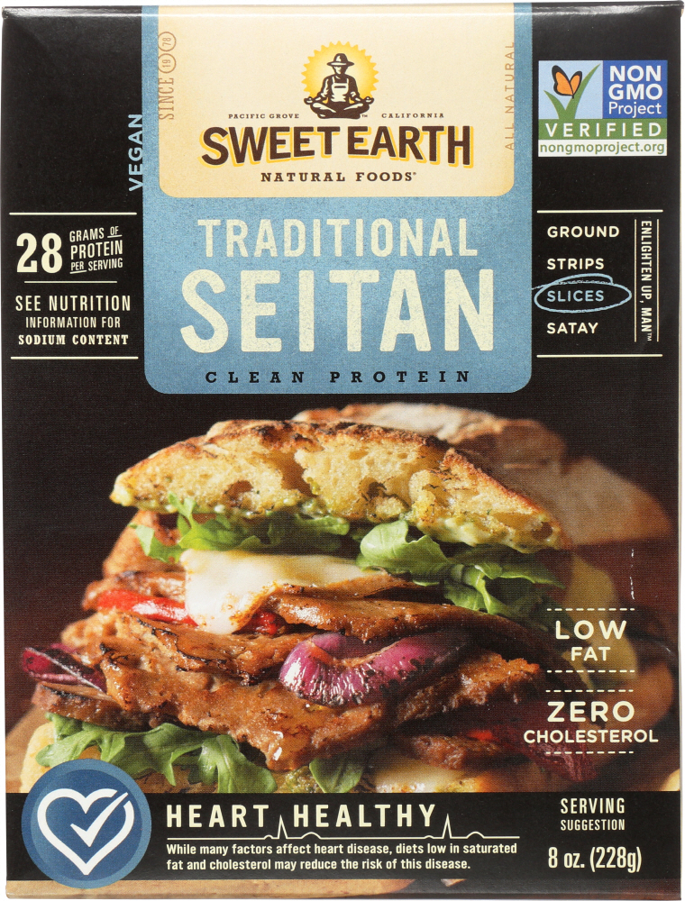 SWEET EARTH: Seitan Slices Traditional, 8 oz - 0016741311336