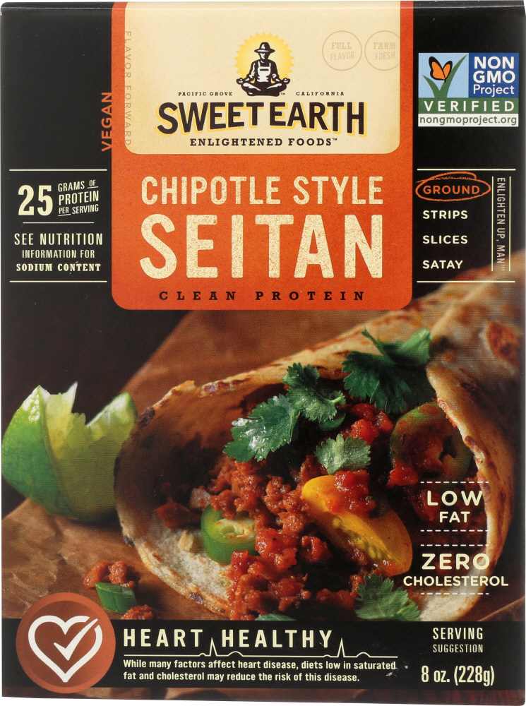 SWEET EARTH: Ground Chipotle Style Seitan, 8 oz - 0016741311664