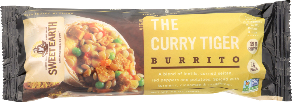SWEET EARTH: The Curry Tiger Burrito, 7 oz - 0016741811126