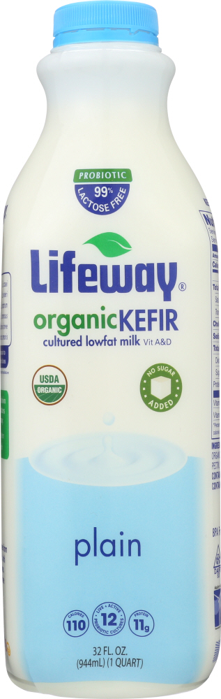 Plain Unsweetened Kefir Cultured Lowfat Milk, Plain Unsweetened - 017077001328