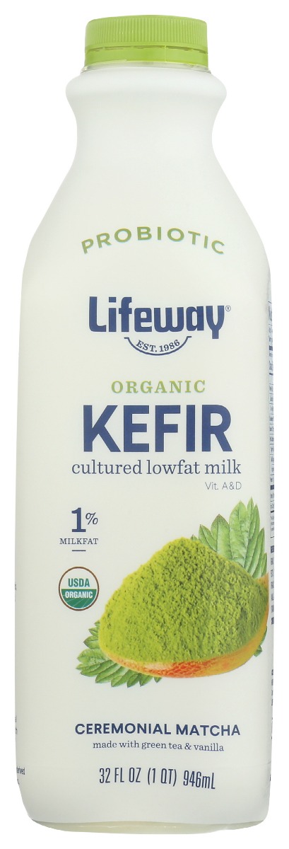 LIFEWAY: Organic Kefir Lowfat Ceremonial Matcha, 32 oz - 0017077010320