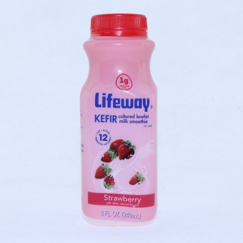 Kefir cultured lowfat milk strawberry smoothie - 0017077103084