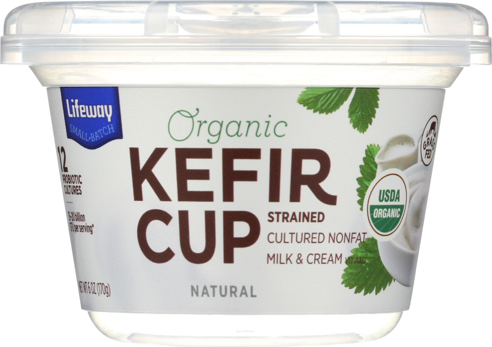 Natural Kefir Cup Strained Cultured Lowfat Milk - 017077300063